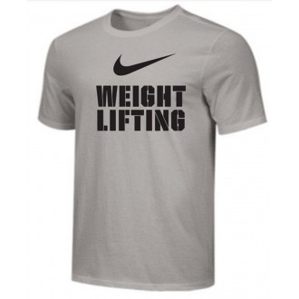 Pánské tričko Nike Weightlifting Big Swoosh - šedivé
