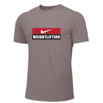 Pánské tričko Nike Weightlifting Big Swoosh - šedo červené