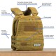 Zátěžová taktická plátová vesta 20 lb WORKOUT 3.0 - Khaki + nášivka (pro WOD Murph)