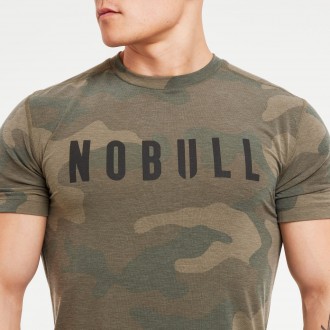 Pánské tričko camo green NOBULL