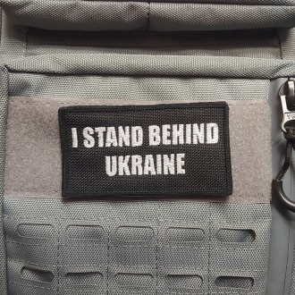 Nášivka I stand behind Ukraine 7 x 5 cm