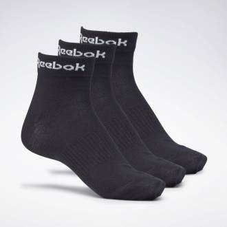 Ponožky Reebok black 3 pack kotníkové - GH8166