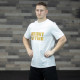 Pánské tričko Nike Weightlifting Big Swoosh - bílé/zlaté