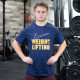 Pánské tričko Nike Weightlifting Big Swoosh - modré/zlaté