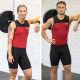 Vzpěračský dres WORKOUT 2.0 profi unisex - red/black