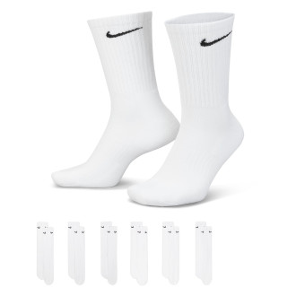 Vysok&eacute; bavlněn&eacute; ponožky Nike EVERYDAY CUSHIONED CREW (6 PAIRS) b&iacute;l&eacute;